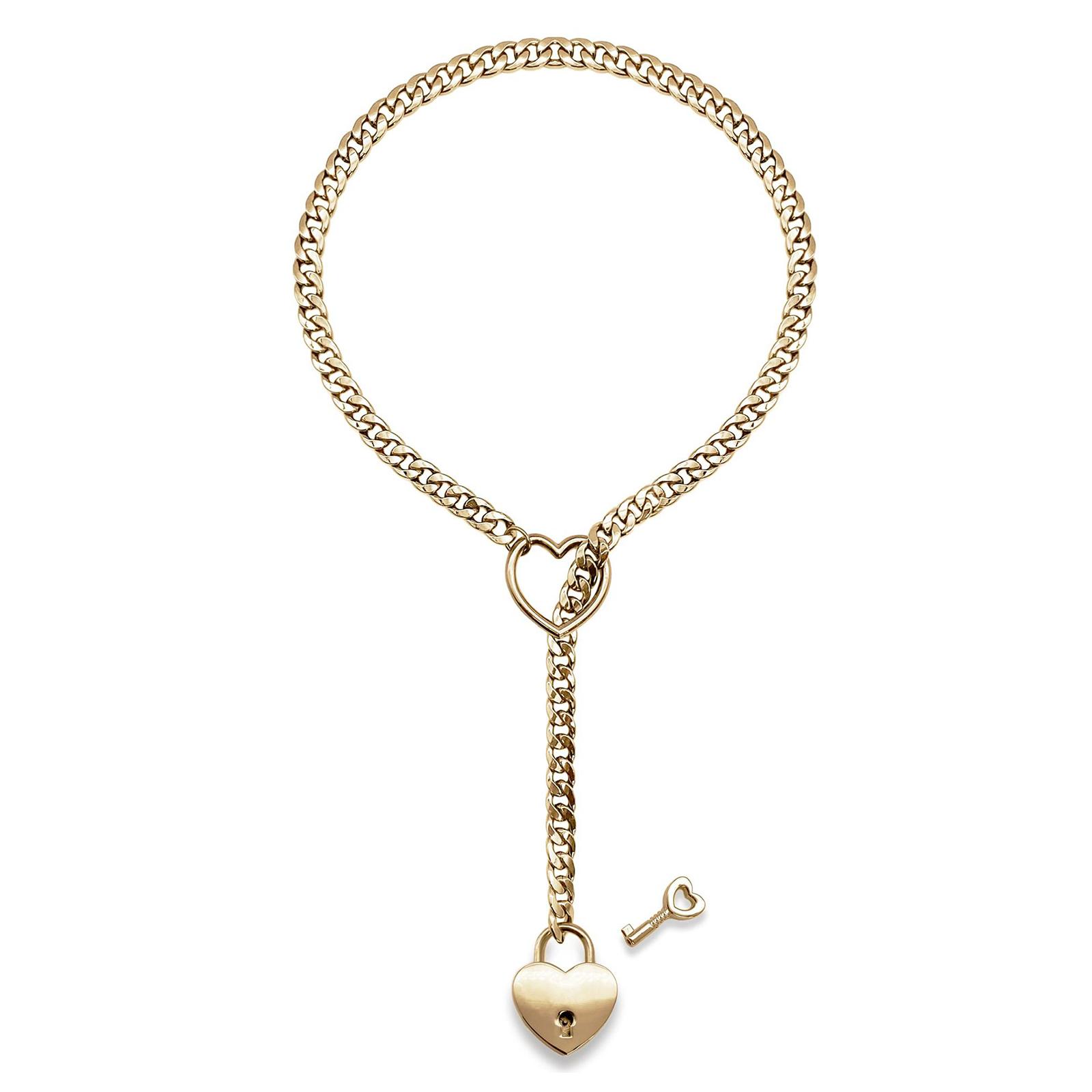 

Ожерелье с подвеской в виде сердца, женское модное регулируемое колье-цепочка на ключицу, темпераментное шейное украшение, хип-хоп чокер, цепочка-воротник золотой