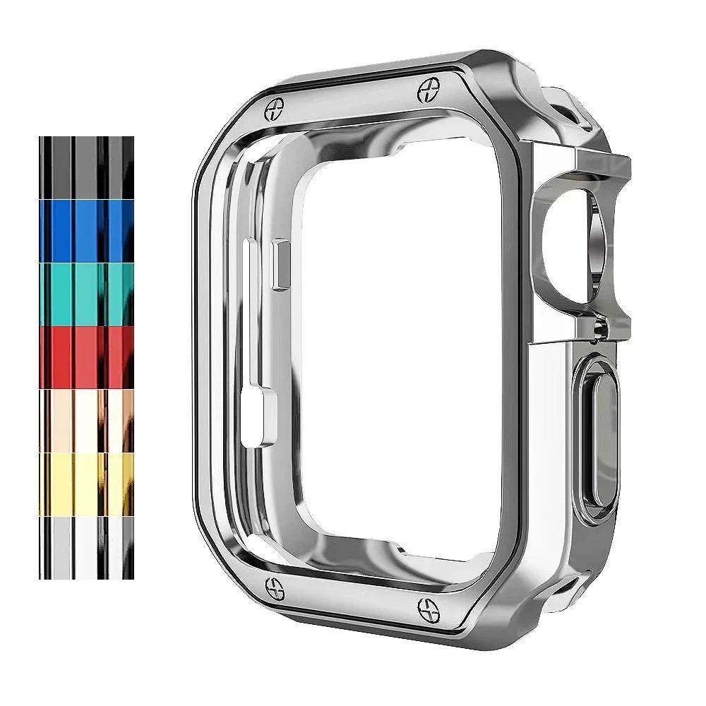 

TPU Case bumper Protector compatible for Apple Watch ultra 3 2 49MM 45mm/41mm 44mm/40mm 42mm/38mm iWatch Series11 10 9 8 6 5 4 3 ultra 3 2 1 49mm серебряный