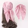 Foulard Quadrato in Seta 70*70cm Donna Fazzoletto per Capelli in Raso Stampa Fascia per Capelli Femminile Piccolo Foulard da Collo Hijab Donna Ragazza Sciarpe