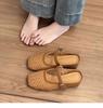 Woven Hollow Half Slippers Women's Summer 2025 New Fashion Versatile Comfortable with Skirt One Pedal Beach Shoes