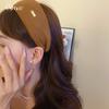 Vintage Maillard Wide Leather Headband Headband High Cranium Top Versatile Hair Accessories Women