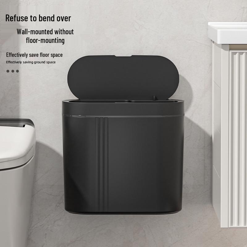 2025 Smart Wall-Mounted Automatic Flip-Top Trash Can for Kitchen & Bathroom