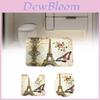 Butterfly Tower Bath Mat Set Polyester Non Slip Absorbent Rug For Bathroom Decor