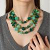 Exaggerated Resin Multi-Layer Clavicle Statement Necklace
