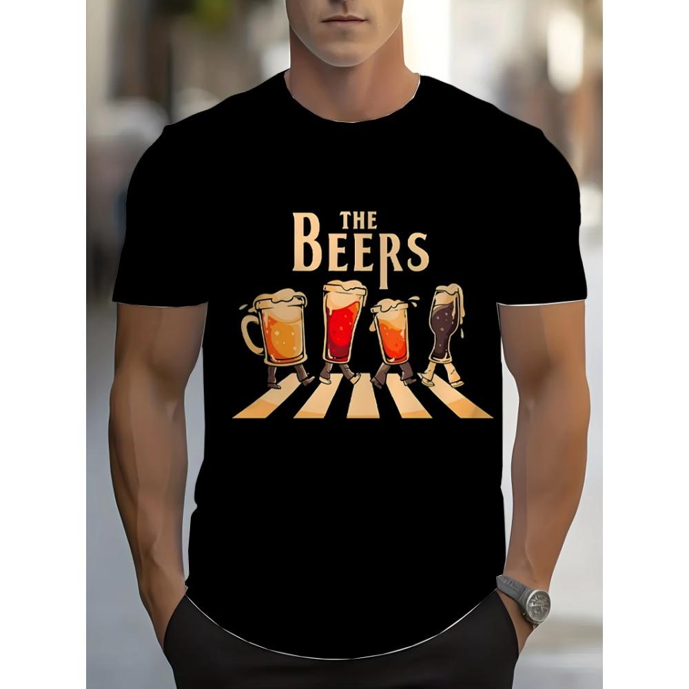 

Men S 3D Creative Print Short-Sleeve T-Shirt, Made of Breathable Blend, Machine Washable - Ideal for Summer Outdoor Activities. XXXXXL чёрный