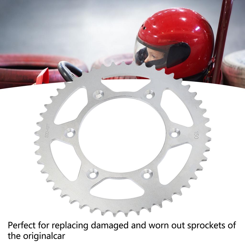 49Z Hinterradritzel Verschleißfest Ölfest Stahl Kettenrad Ritzel Ersatz für Motorrad