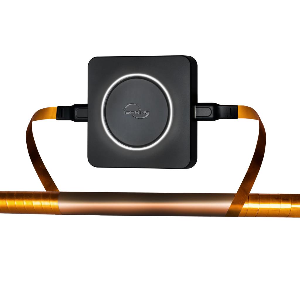 iSpring ED2000S Whole House Water Repellent Electric Hard Water Conditioner Softener Reduces Limescale and Prevents Buildup Salt-Free