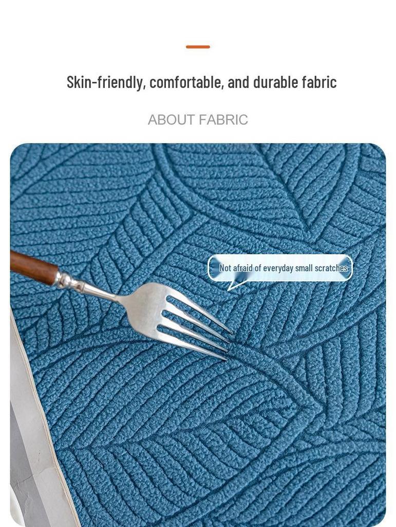 Plush Jacquard Skirted Sofa Cover, Elastic All-Season Fit, Dustproof Cushion Protector