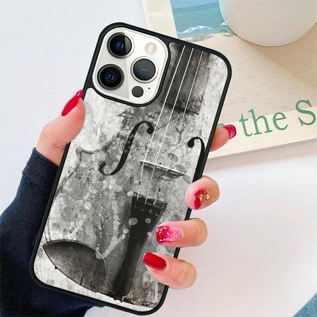 Violin and Musical Note Coque Shell For iPhone 17 Air 15 16 14 13 12 Pro Max 11 Pro Max Plus Phone Case Cover
