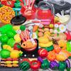 Cutting Play Food Toy for Kids Kitchen Pretend Fruit &Vegetable Accessories Educational Toy for Toddler Children Gift