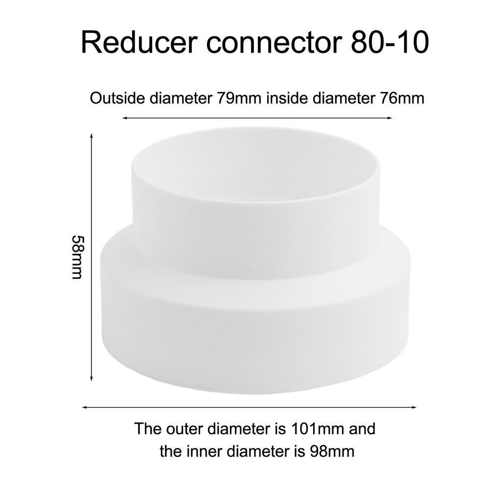 1pc Ventilation Pipe Reducer/ Adaptor ABS Vent Pipes Reducing Adapter For Duct Fan Hot And Cold Vent Duct Reducer