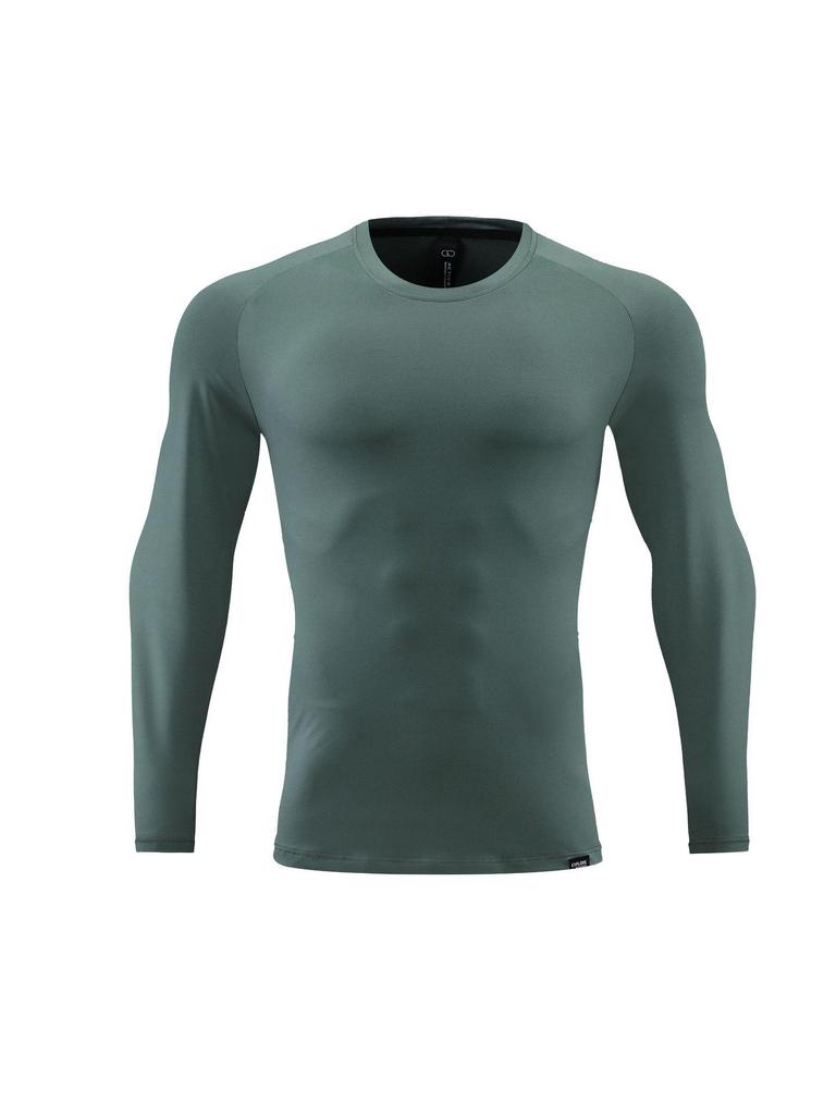 Di Jia Herren Schnelltrocknendes Langarm-Sonnenschutzshirt zum Laufen, für Fitness und zum Bergsteigen