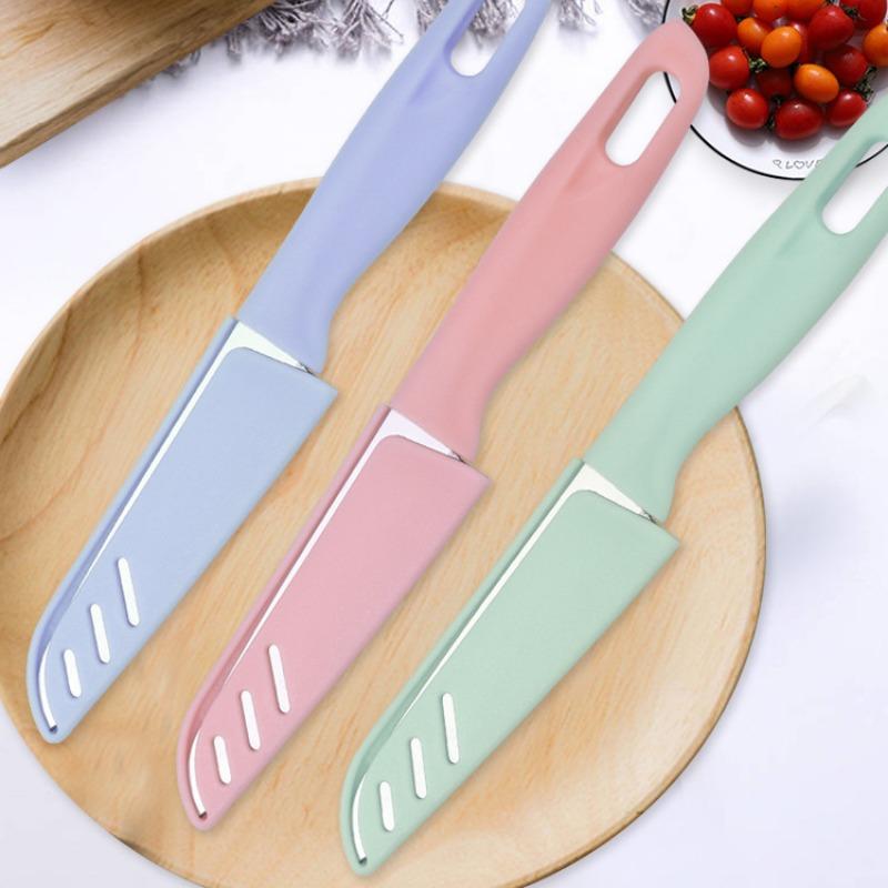 JIN NIANG ZI Home Kitchen Fruit Knife Melon Fruit Peeler Belt Knife Set Pocket Knife Lightweight Sharp Convenient Paring Knife