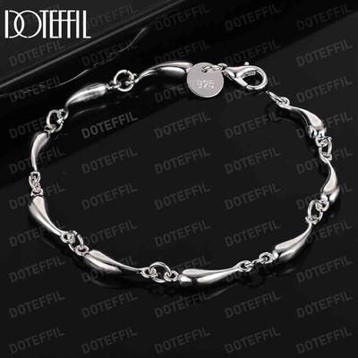 925 Sterling Silver Water Droplet Bracelet Fashionable Wedding Jewelry