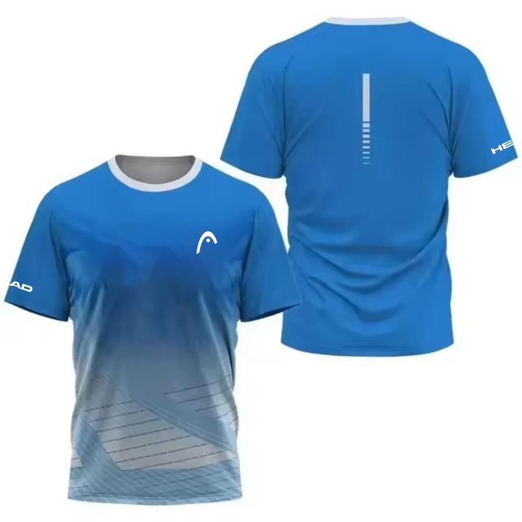 T-shirt da uomo stampata in 3D con freccia, asciugatura rapida, per sport come Tennis, Pickleball, Badminton, Moda di strada, Manica corta