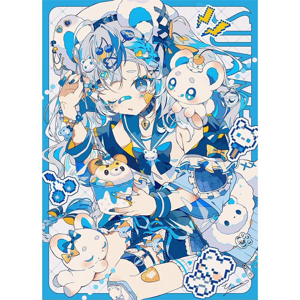 Cartoon Mädchen Diamantmalerei Anime Mädchen Kleben Diamantstickerei Handgefertigt DIY Mosaik Heimdekoration Geschenk