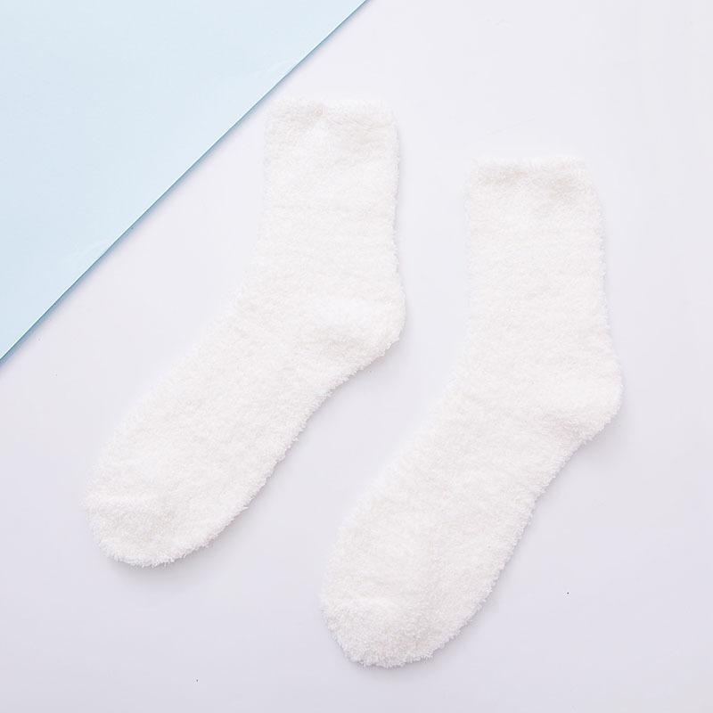 Heart Flanged Flat Women's Socks Rolled Edge Crew Cute Lovely Women's Sleeping Socks Fluffy Bed Sock for Women