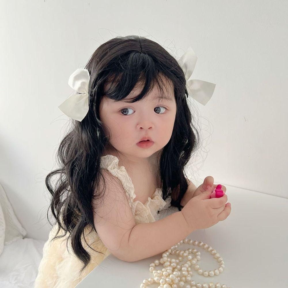 Children Decor Photography Props Long Straight Hair Baby Hair Wig Short Bob Wig Toddler Neat Bang