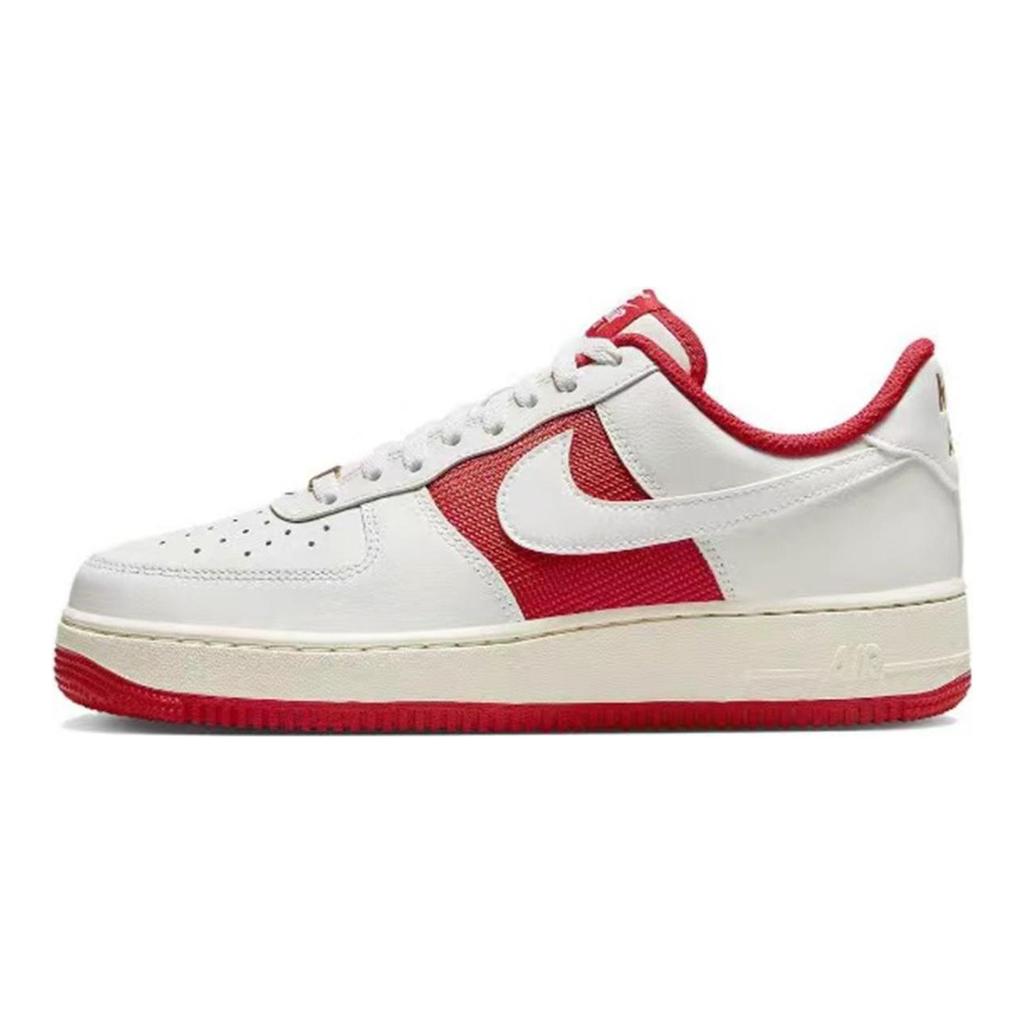 Nike Air Force 1 Slip Resistant Balance Low top Skateboard Shoes Unisex Red White FN7439-133(Team147-)
