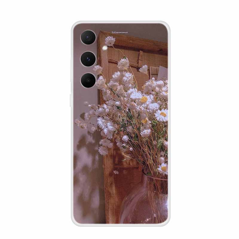 Colour Floral Phone Case for Samsung A05 A15 Clear Soft Case Silicone TPU Cover for Samsung Galaxy A25 A35 A55 Protective Funda