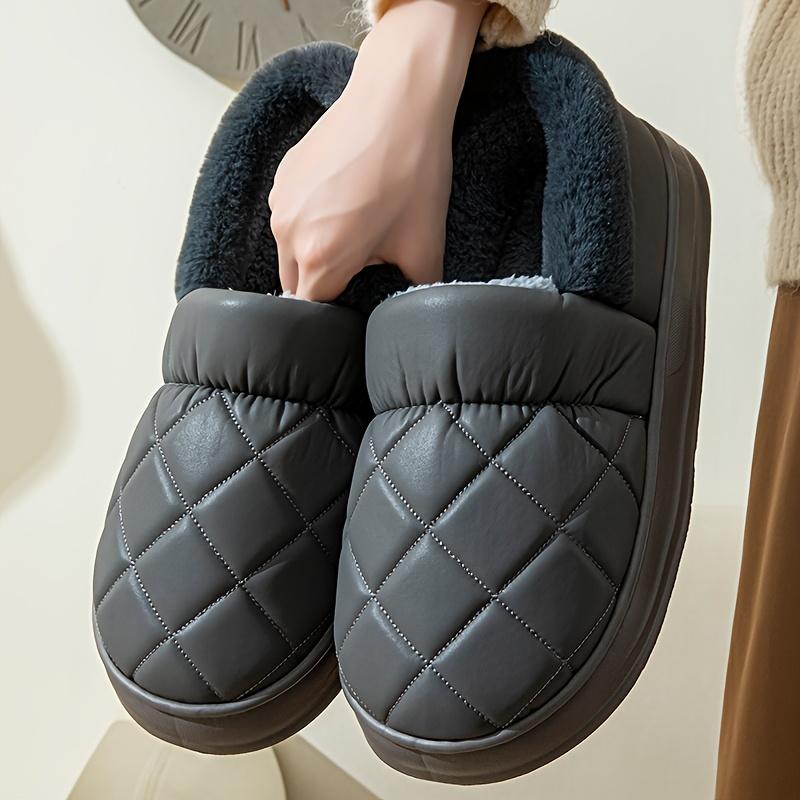 Pantoufles pour hommes Taille Extra Large Automne Hiver Pantoufles d'Intérieur Antidérapantes