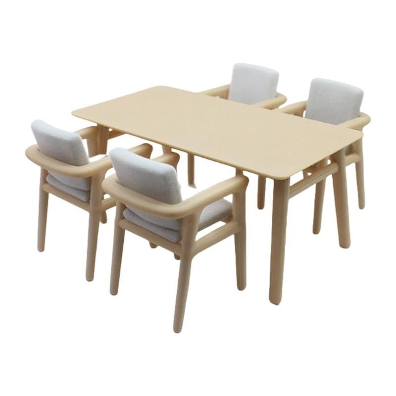 

Pack of 5 Miniature Dollhouses Furniture Dining Table and Chair Model Figurine for Children Creative Role Playing Game