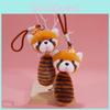 Plush Panda Keychain With Tongue Pull String And Bell For Bag Decor And Collectors Gift