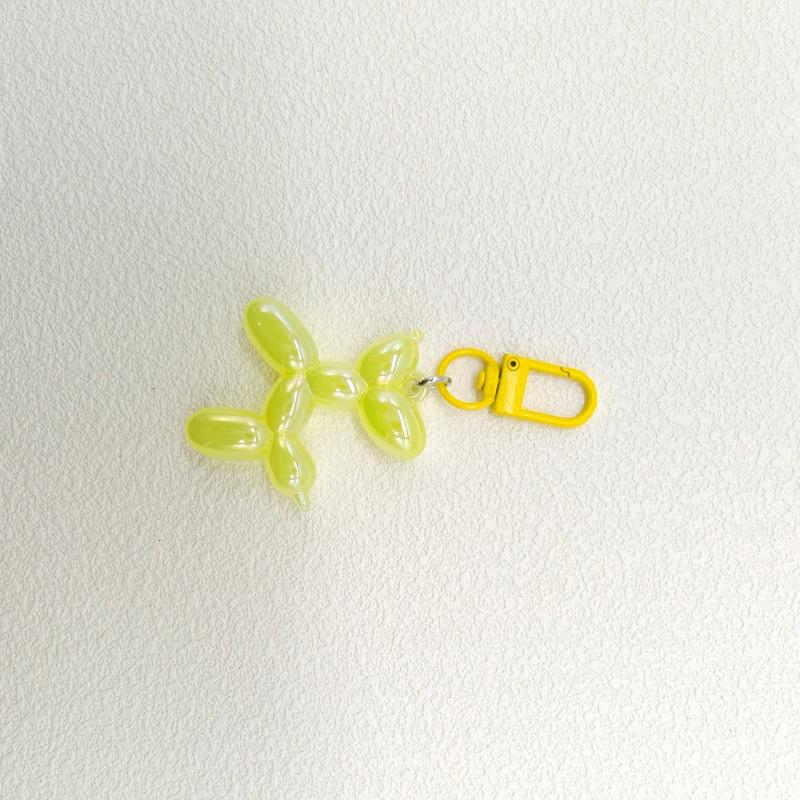 Color-Plated Balloon Dog Acrylic Keychain Pendant