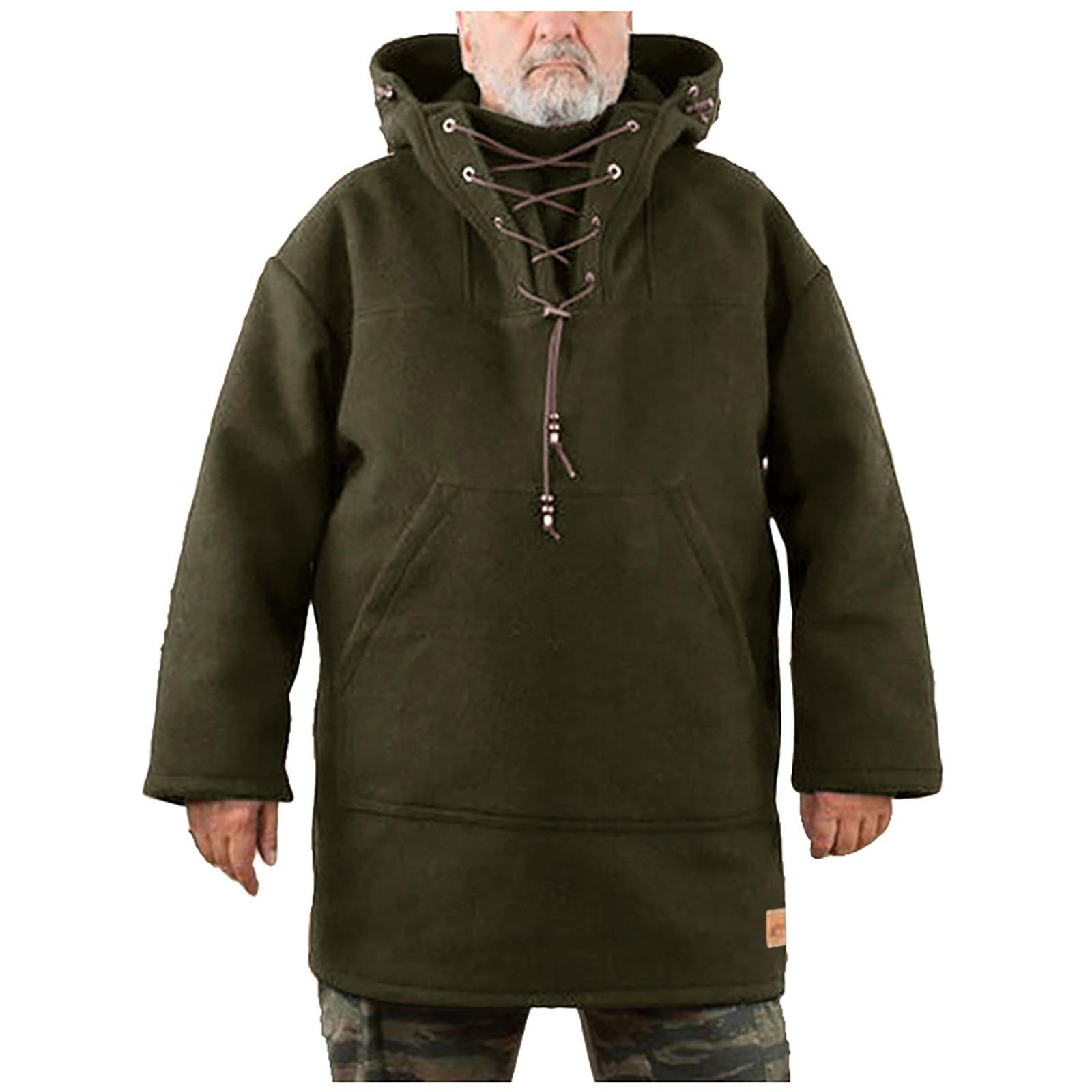 

Мужское шерстяное тяжелое пальто, зимняя куртка для отдыха, цвет большого размера, повседневный свитер L