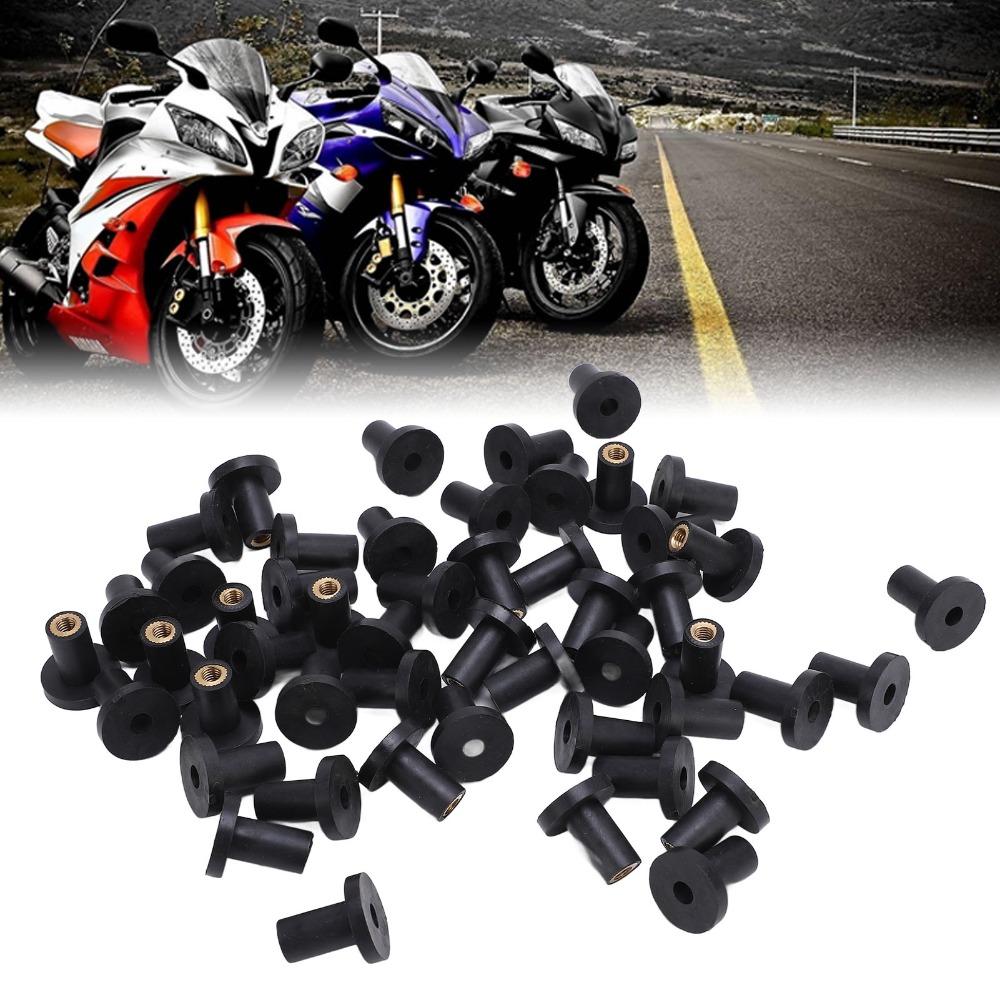 50PCS Brass Thread Insert Rubber Well Nut Fasteners Windscreen Mounting Nuts Bolt Hole Sealing