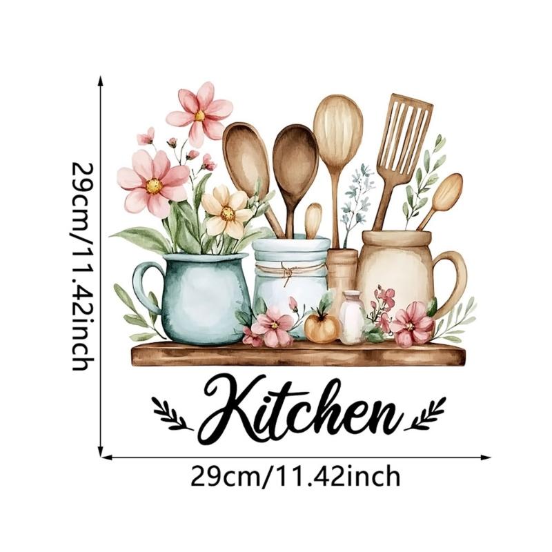 Kitchen Wall Decors Stickers Removable Kitchen Quotes Wall Decals for Fridge Dinning Room Restaurant Home Decorations