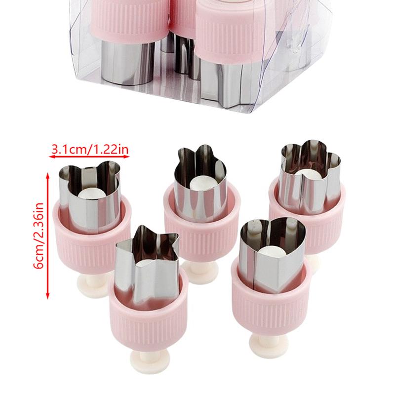 5/6Pcs Pressed Fruit Printing Cutting Die Butterfly Noodle Flower Cutter Stainless Steel Vegetable And Fruit Biscuit Cutting Die