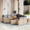 VidaXL Garden Lounge Set with Cushions 9 Pcs, Patio Sofas, Patio Furniture Set, Outdoor Furniture, Beige 3271241