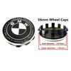 7Pcs 82mm 74mm 56mm 45mm Used For The 50th Anniversary Of BMW/new Black And White Badge ABS Badge For Wheel Rim And Hub Cap npdf01