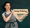 Inkdotpot Family Birthday Reminder Wall Hanging Wooden DIY Birthday Tracker Plaque Wall Hanging Perpetual Calendar, Personalized