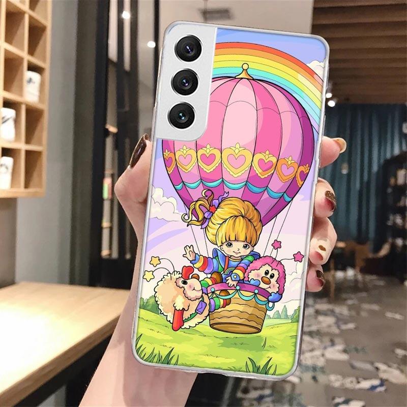 

R-Rainbow Cute Brite Silicon Phone Case For Samsung Galaxy S23 S24 S25 Ultra S21 Plus S20 FE S22 S10 + Edge Cover Funda Galaxy S Samsung S25 Edge