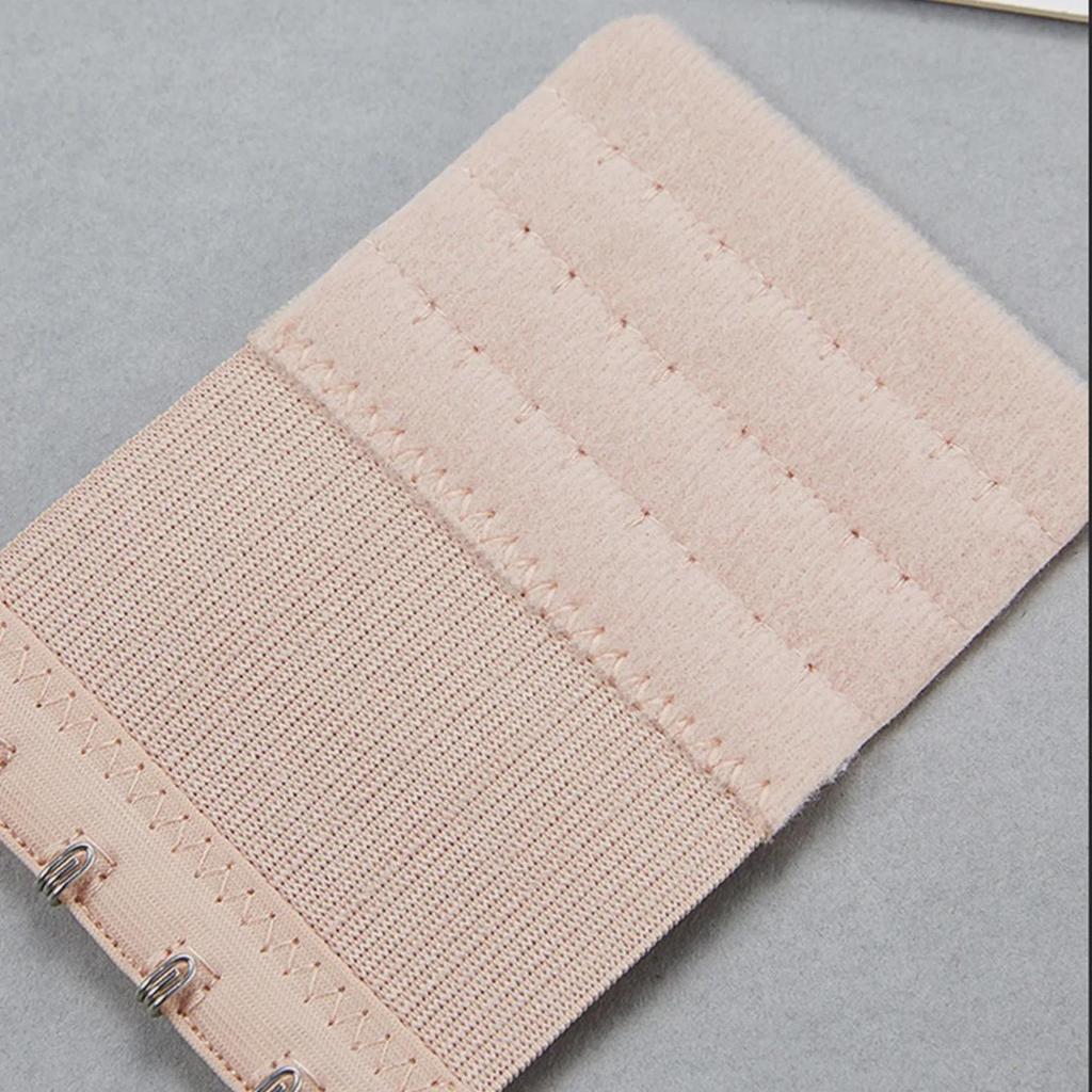 3-Pack Elastic Bra Extender with 3-Row Hook-and-Eye Closure