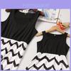 Elegant Mother And Daughter Fashion Casual Boho Stripe Maxi Matching Dress Set