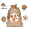 24pcs Christmas Arrival Countdown Drawstring Bag 24 Digital Linen Drawstring Bag Candy Drawstring Gift Bag