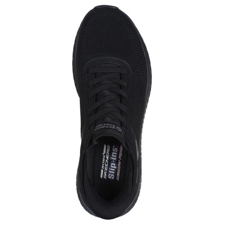 Skechers BOBS SQUAD CHAOS Abrasion Resistant Low Top Casual Shoes Men's Black 118312-BBK