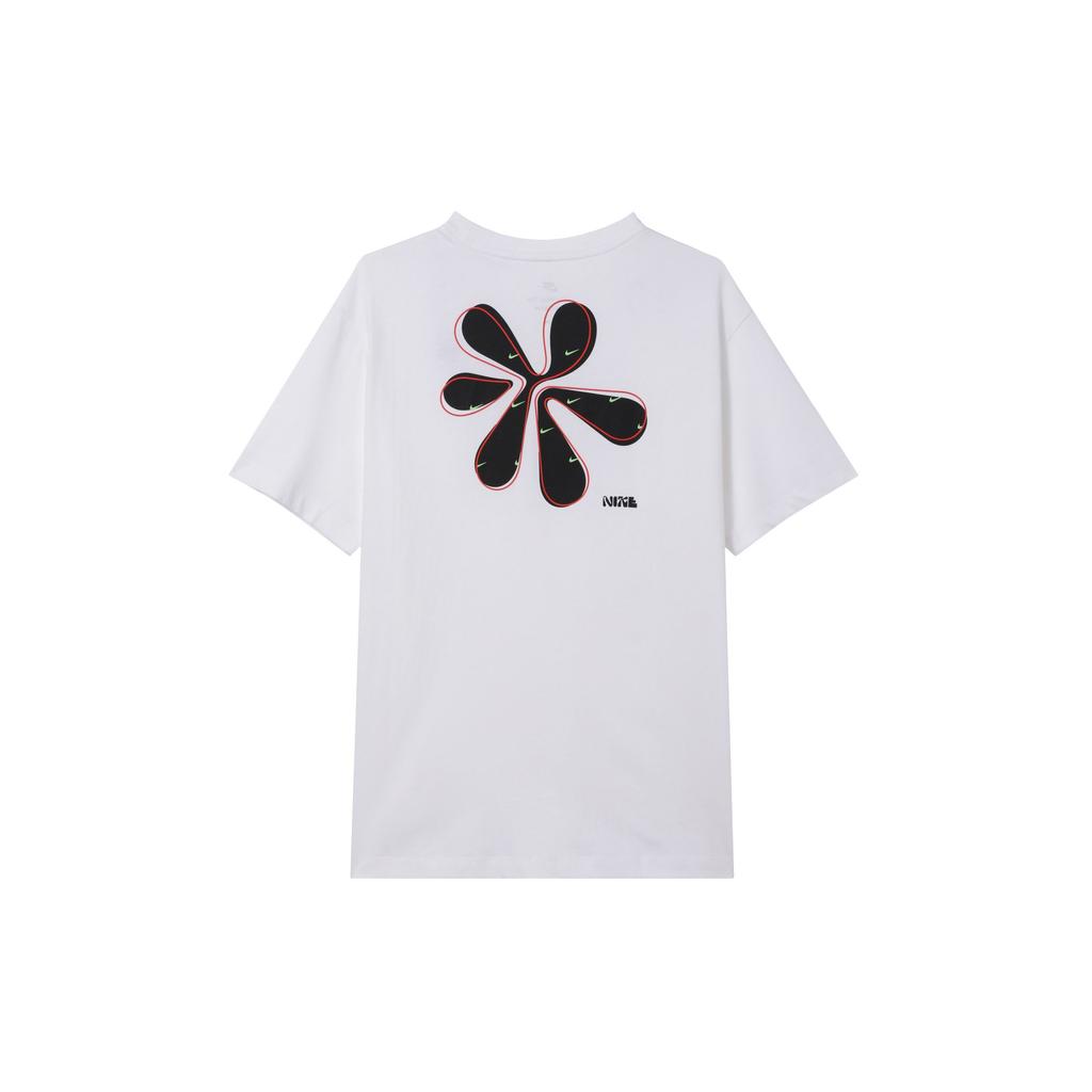 Nike Alphabet Logo Print American Retro Casual Pullover Crew Neck Short Sleeve T-Shirt With Dropped Shoulders Women Tops White DR9003-100