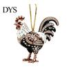 Flat Acrylic Animal Decorations Christmas Ornament, Xmas Tree Hanging Decoration, Ornament Rhinestone Pendant for Holiday Party Decor Decorative