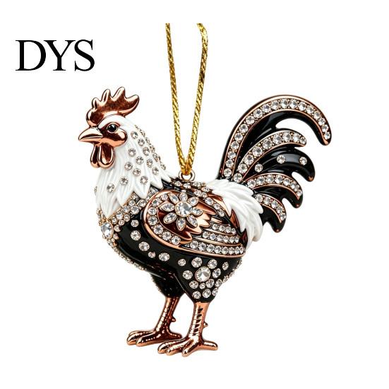 Flat Acrylic Animal Decorations Christmas Ornament, Xmas Tree Hanging Decoration, Ornament Rhinestone Pendant for Holiday Party Decor Decorative