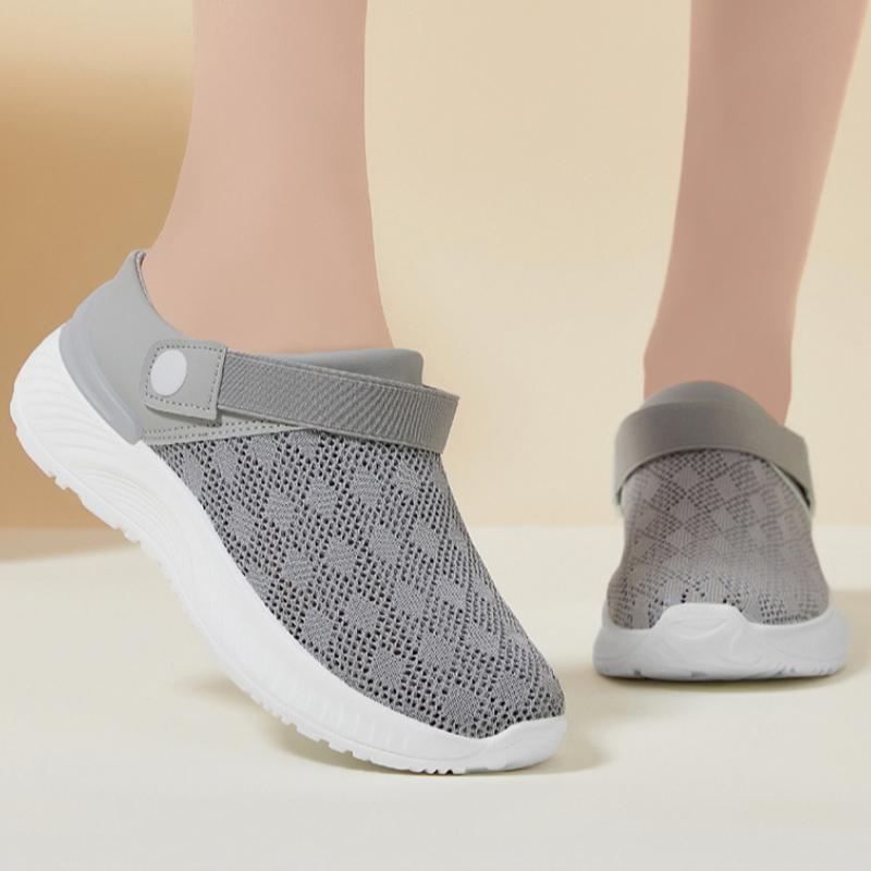 Summer Mesh Hollow Out Half Drag, One Foot On Slippers, Go Out and Wear Fashionable Casual Shoes