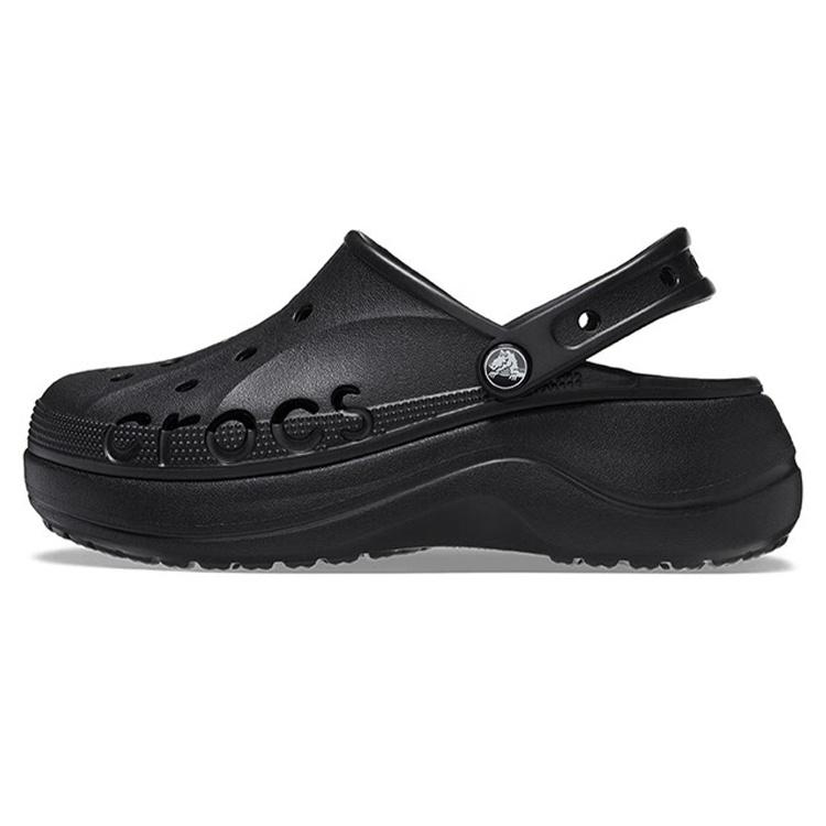 (WMNS) Crocs Baya Platform Clogs Black Women s 208186-001 EU 34-35