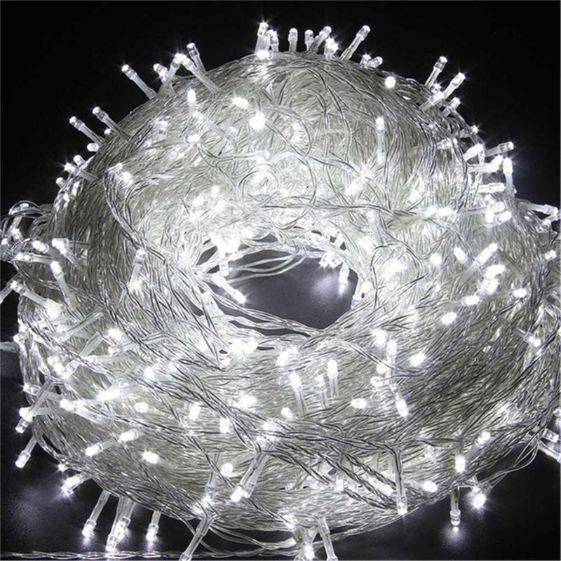 Outdoor LED String Lights Garland 110/220V 10-100M Waterproof Fairy Light Christmas Wedding Party Holiday Gardening Decoration 5M 40leds 220V EU