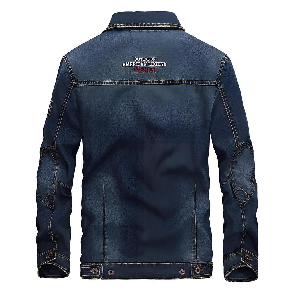 Autumn Denim Cotton-padded Jacket Men's Lapel Cotton-padded Jacket Warm Jacket Jacket Men's Loose Large Size