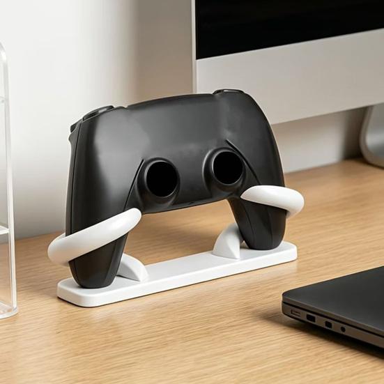 DYS 3D Printed Angled Horn Handle Stand, Universal Controller Holder with Anti?Slip Base, Creative Rack for PS5 Xbox PC Gaming Controllers, Desktop