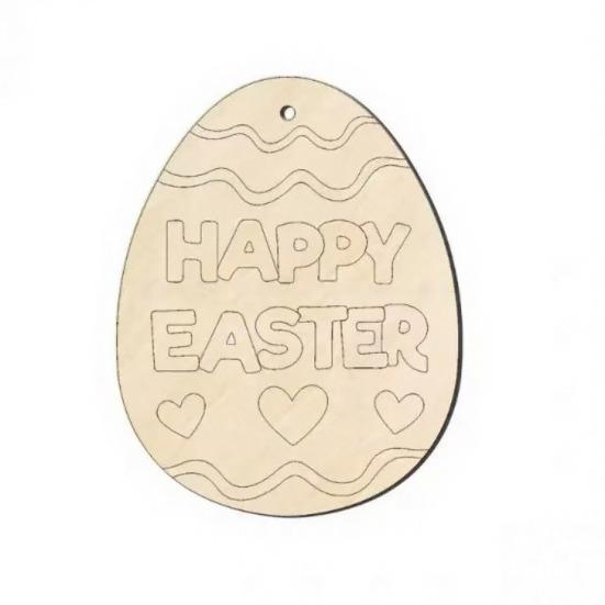 8 ks Dřevěná velikonoční vajíčka Závěsná dekorace Ručně vyráběná Dětské DIY Malování Nedokončená vajíčka Ozdoba Sváteční párty Dekorace Přívěsek