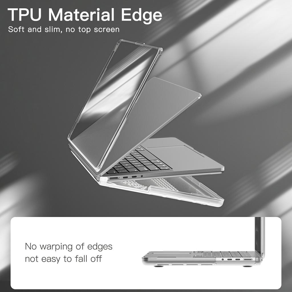 Clear PC TPU Laptop Case For MacBook Pro 14 inch (2024) M4 A3112 A3185 A3401/(2023) A2779 M2 A2918 A2992 M3/(2021) A2442 M1